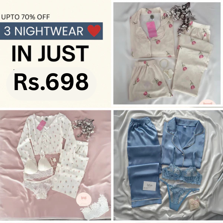 Pack of 3 Women's Night Wear