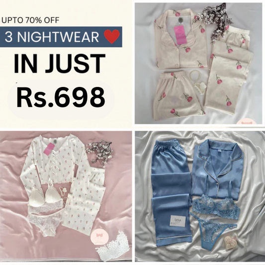 Pack of 3 Women's Night Wear